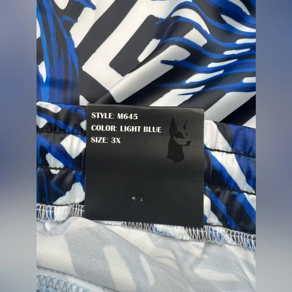 Makobi Mens Cargo Shorts Drawstring Blue Size 3XL - Picture 12 of 14